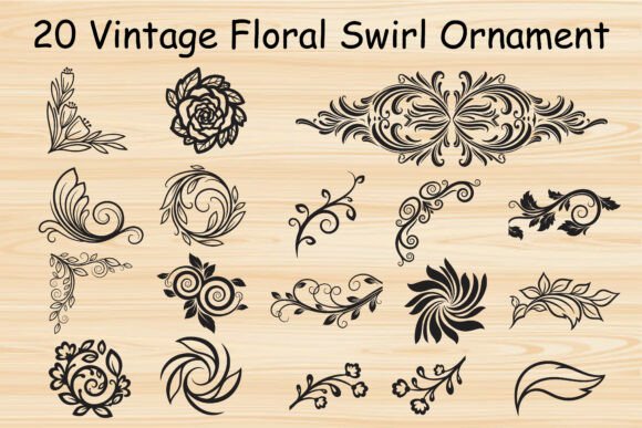 Download Vintage Floral Swirl Ornament - Vintage Collection