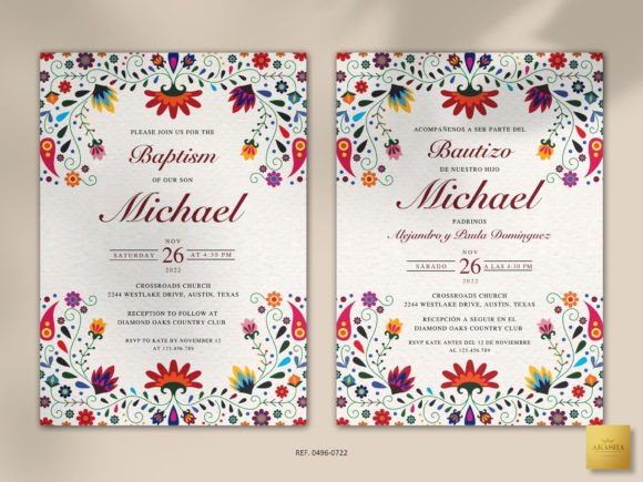 Download Mexican Baptism Invitation Template - Invitation Collection