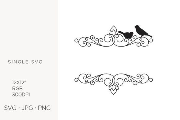 Download Elegant Scroll Frame with Birds - Premium Bundle