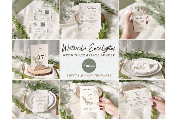 Download Watercolor Eucalyptus Wedding Invitation - Invitation Collection