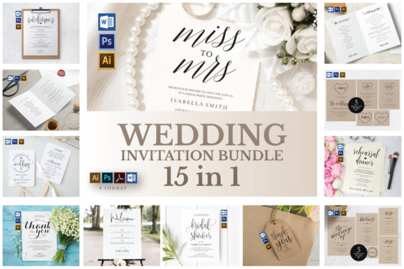 Download Wedding Invitation BUNDLE, TOS_29 - Invitation Collection