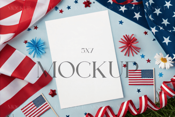 Download Patriotic 5x7 Invitation Card Mockup - Invitation Collection