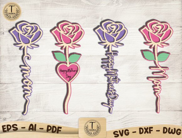Download Mother's Day Rose Laser Cut SVG Bundle - Rose Collection